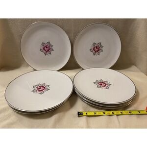 ROYAL JACKSON NORMANDY ROSE SALAD PLATES - 8 Plates